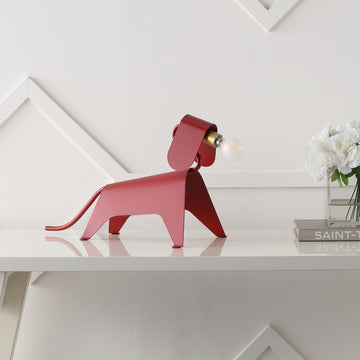 Rover 10" Modern Industrial Iron Canine LED Kids' Lamp - JONATHAN Y